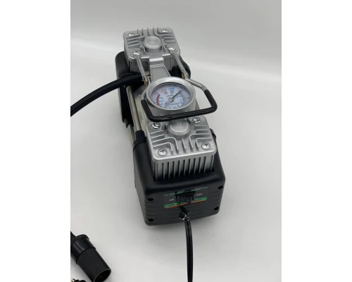 Двопоршневий автокомпресор 628-4x4 12V з манометром - мініатюра 5