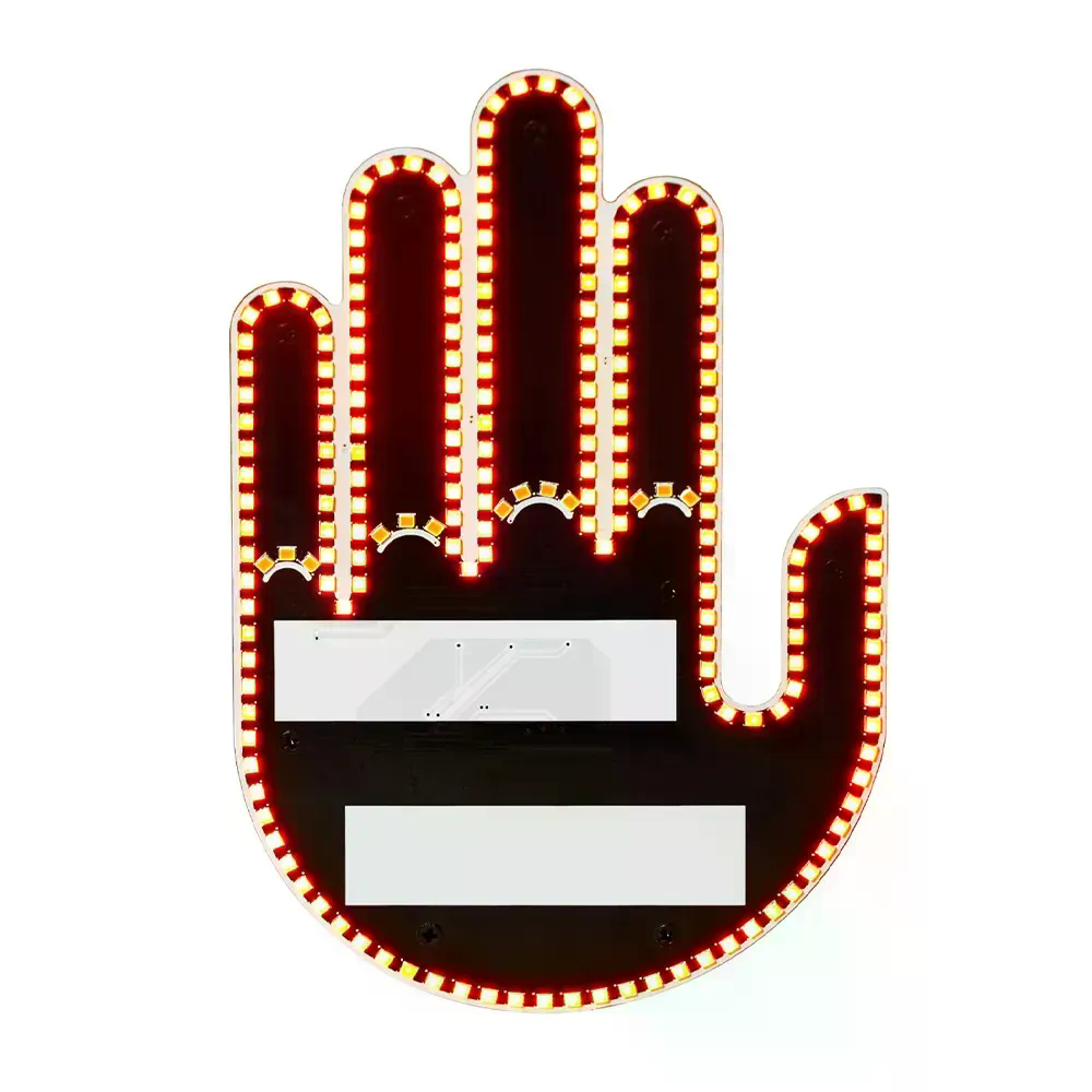 Світлодіодна LED рука з жестами для авто Hand Light з пультом керування • Автомобільна LED підсвітка на скло