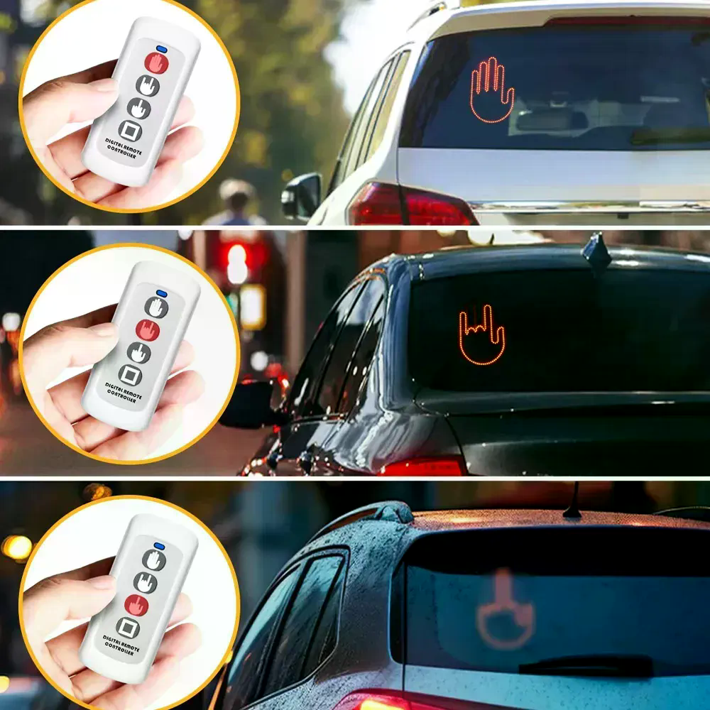 LED рука Hand Light з жестами і пультом для авто - мініатюра 7