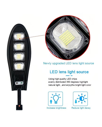 Вуличний ліхтар-прожектор KAR69 на сонячній батареї з датчиком руху - мініатюра 3