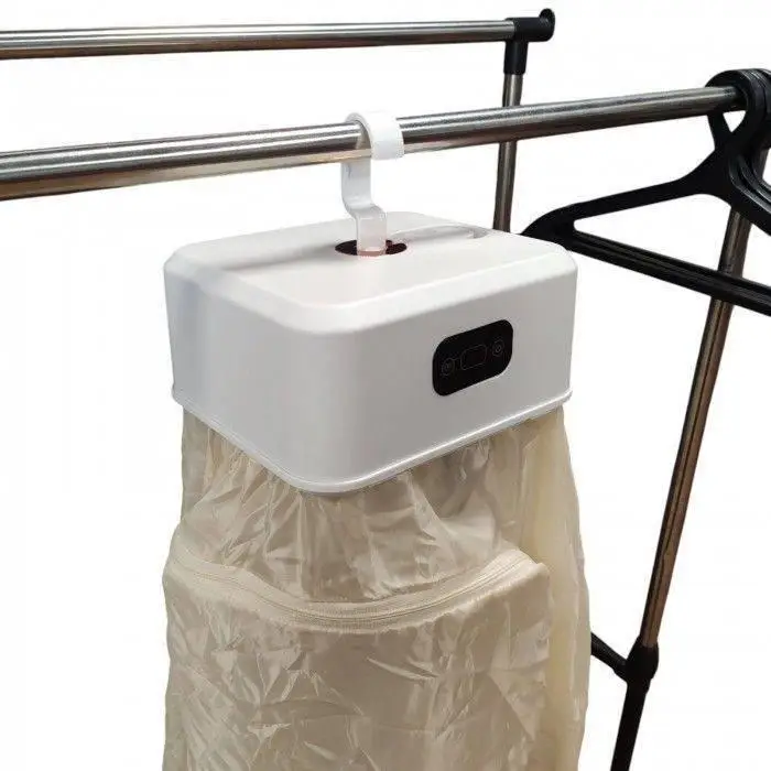 Портативна вертикальна електросушарка для одягу · Складна домашня машина для сушіння білизни з таймером та чохлом