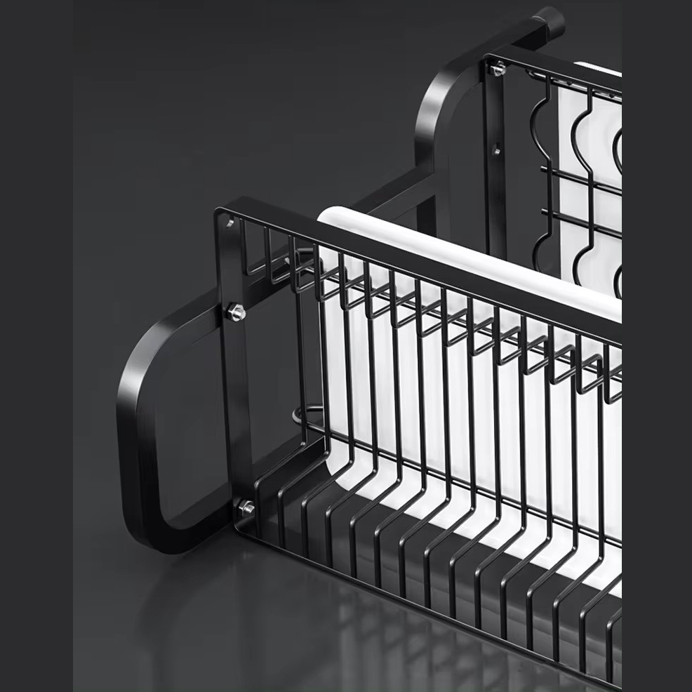 Двоярусна сушарка для посуду LY-620 з нержавіючої сталі для кухонної стільниці - мініатюра 2