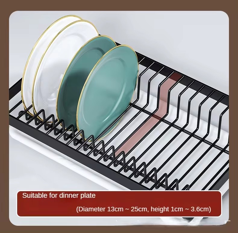 Двоярусна сушарка для посуду LY-620 з нержавіючої сталі для кухонної стільниці - мініатюра 3