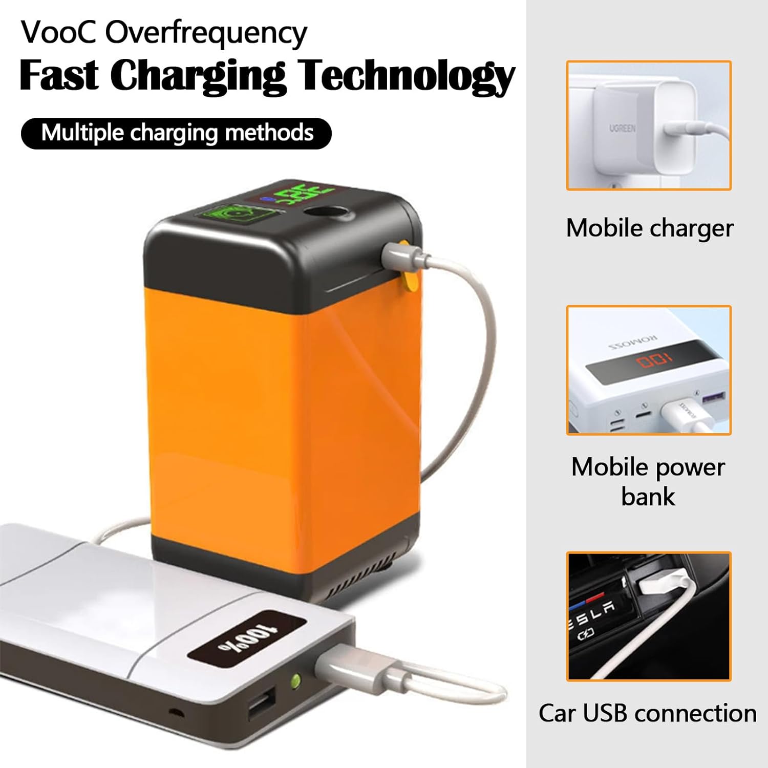 Портативний душ Outdoor Shower 1402 з акумулятором 7800 мАг для кемпінгу, дачі та подорожей - мініатюра 2