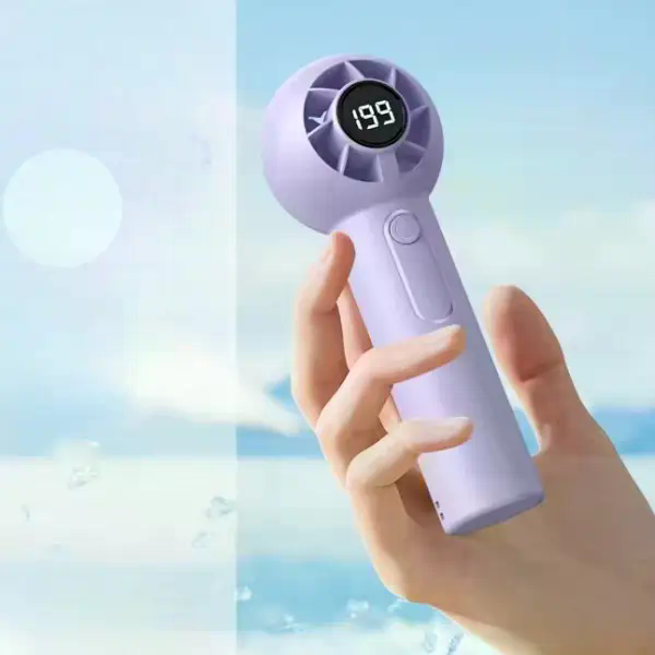 Ручний вентилятор T-237 з USB-зарядкою і тихою роботою для дому та поїздок - мініатюра 7