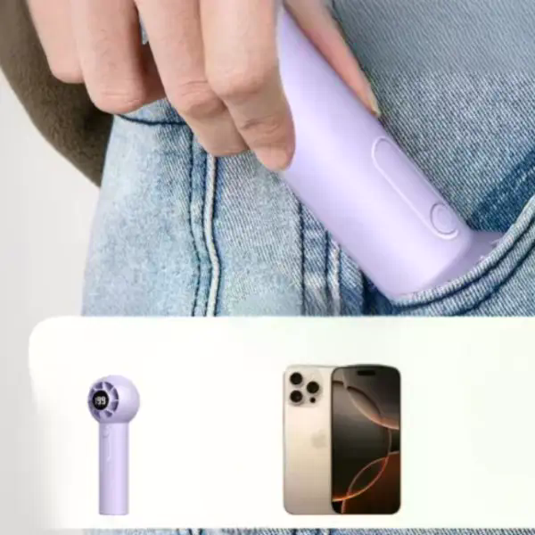 Ручний вентилятор T-237 з USB-зарядкою і тихою роботою для дому та поїздок - мініатюра 11