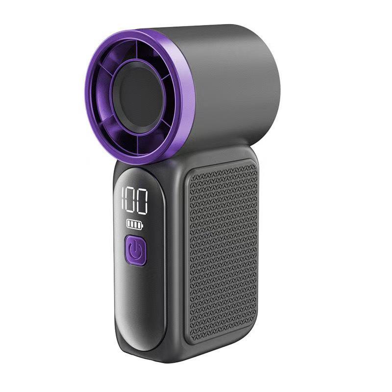 Ручний вентилятор X-688 з LED-дисплеєм і USB-зарядкою для дому, офісу та прогулянок - мініатюра 5