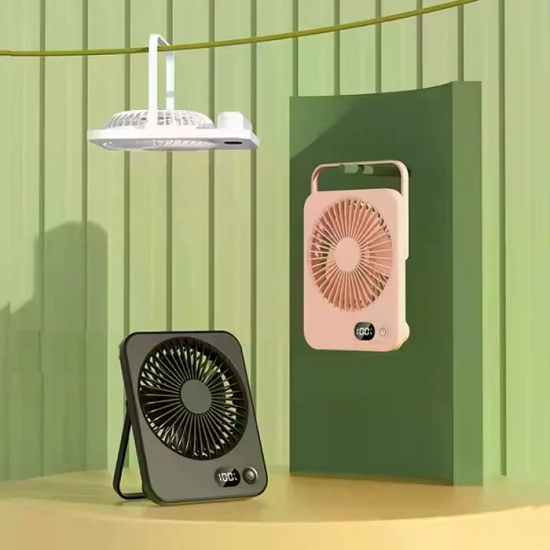 Настільний акумуляторний вентилятор з дисплеєм і USB-зарядкою для столу та навчання - мініатюра 8