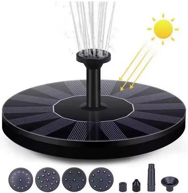 Сонячний фонтан-насос для саду з 6 насадками - мініатюра 5