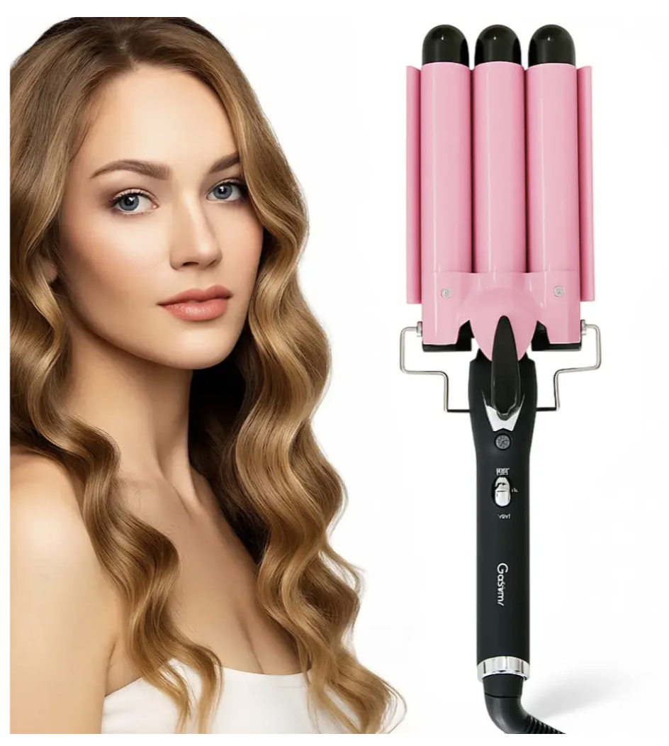 Потрійна плойка Gemei GM-1956 для хвиль і об'ємних локонів - мініатюра 7