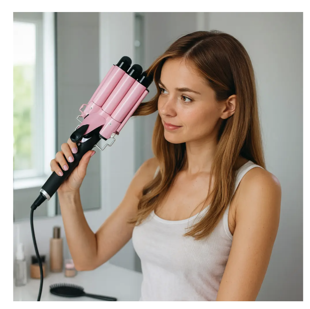 Потрійна плойка Gemei GM-1956 для хвиль і об'ємних локонів - мініатюра 8