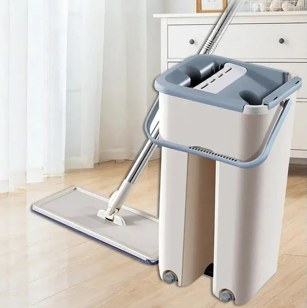 Швабра мікрофібра з віджимом + відро Scratch Cleaning Mop - мініатюра 3