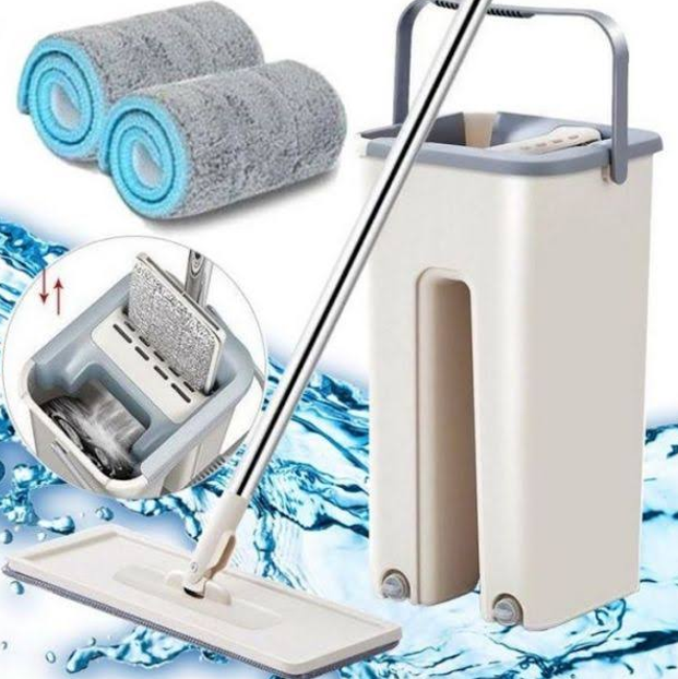 Швабра мікрофібра з віджимом + відро Scratch Cleaning Mop - мініатюра 5