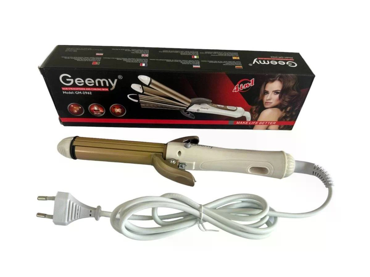 Щипці для волосся GEMEI GM-2962 4 в 1 T200 • Плойка, випрямляч, гофре та прикореневе гофре для укладання волосся з керамічним покриттям