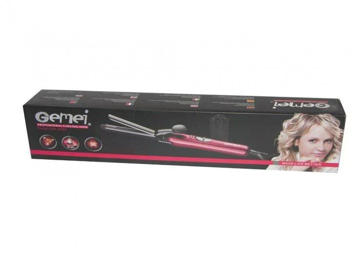 Плойка для волосся GEMEI GM-2906 з насадкою-щіткою 2 в 1 - мініатюра 4