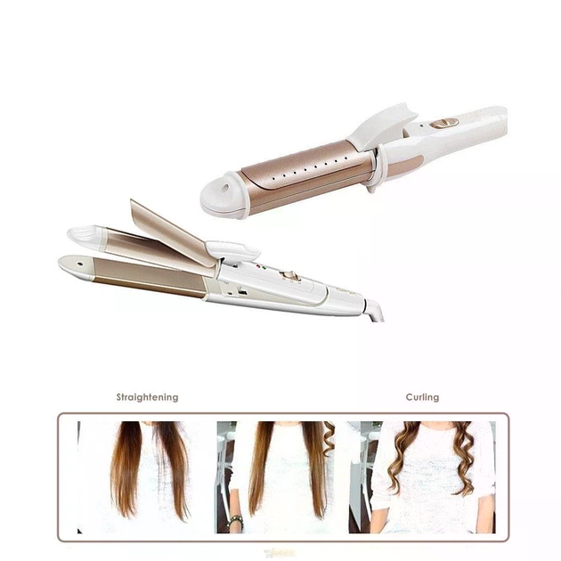 Плойка-праска для волосся GEMEI GM-2961 2 в 1 - мініатюра 5