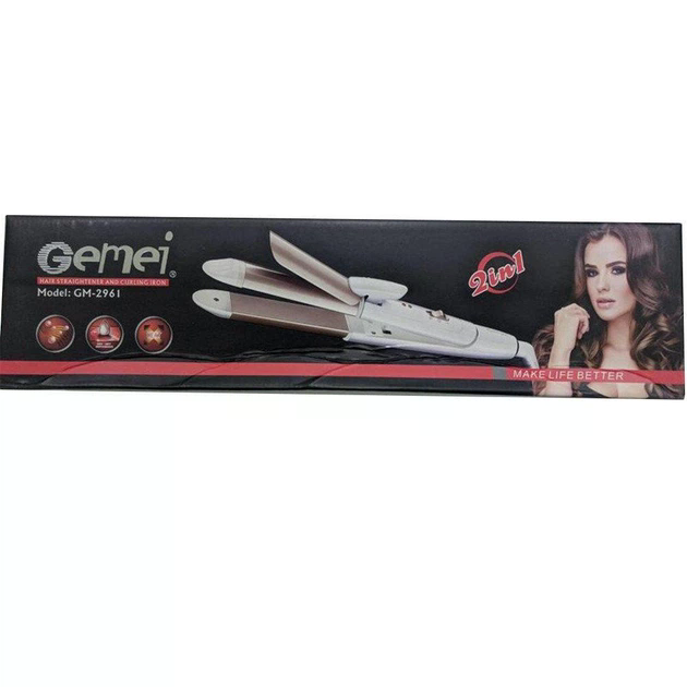 Плойка-праска для волосся GEMEI GM-2961 2 в 1 - мініатюра 6