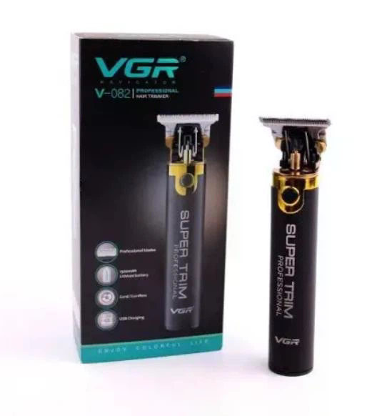 Машинка для стрижки VGR V-082 для волосся та бороди • Акумуляторний тример з USB-зарядкою, насадками 1/2/3 мм і лезами з нержавіючої сталі