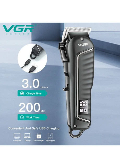 Професійна машинка для стрижки VGR V-683 для волосся та бороди - мініатюра 5