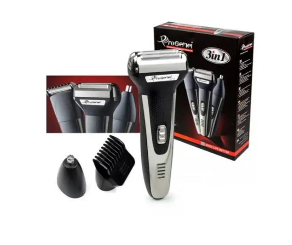 Машинка для стрижки волосся, електробритва та тример для носа і вух GEEMY GM-598 3 в 1 акумуляторний набір для догляду за бородою, вусами та волоссям