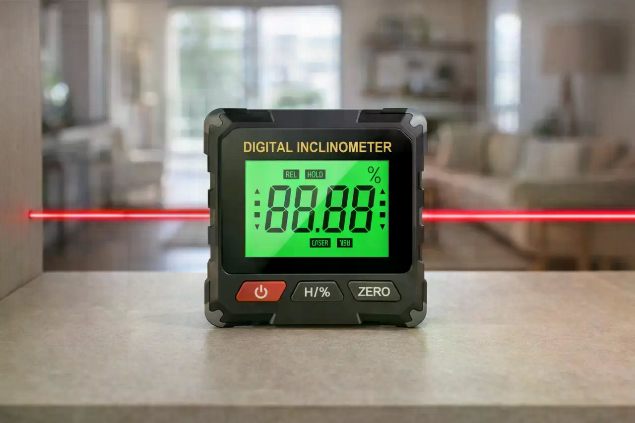 Цифровий інклінометр-кутомір з лазером і магнітом USB - мініатюра 2