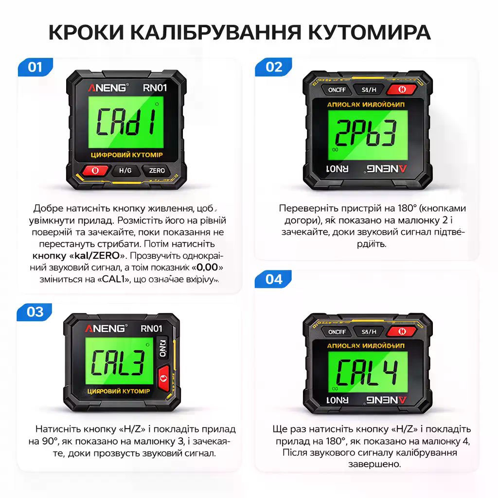 Цифровий інклінометр-кутомір з лазером і магнітом USB - мініатюра 4