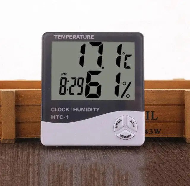 Термометр-гігрометр HTC-2 з виносним датчиком, годинником і будильником - мініатюра 7