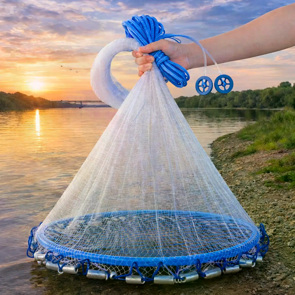 Американська кастингова сітка 2,10 м з кільцем - мініатюра 4