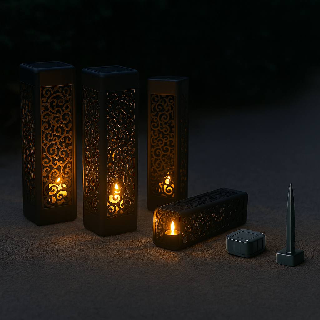 Садовий світильник на сонячній панелі 1W IP65, жовте світло - мініатюра 2