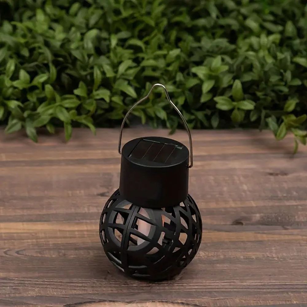 Підвісний садовий світильник на сонячній батареї з ефектом вогню - мініатюра 5