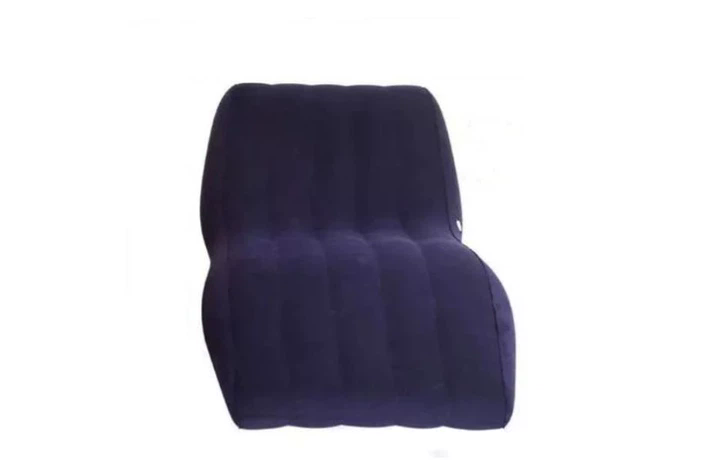 Надувне крісло S-подібне 160х90х60 см з пуфом і насосом - мініатюра 3