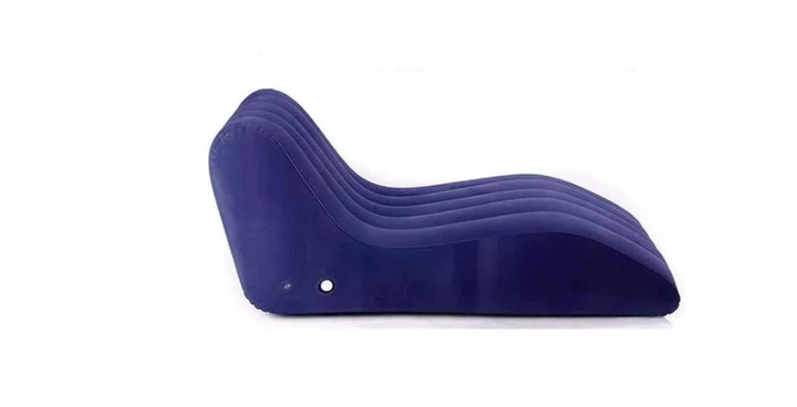 Надувне крісло S-подібне 160х90х60 см з пуфом і насосом - мініатюра 4