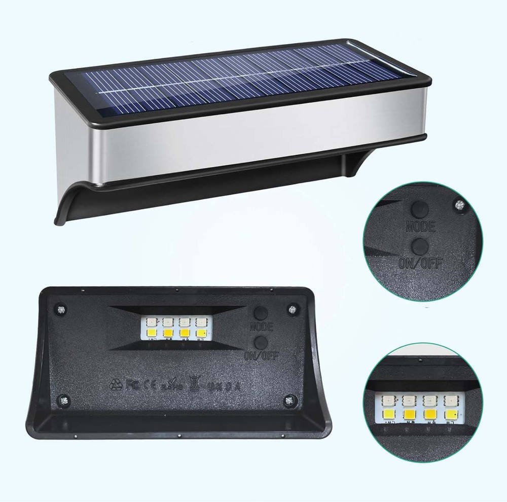 Світильник садовий на сонячній батареї різнокольоровий 4 шт в упаковці (ціна за 1 шт) • Вуличний LED-ліхтар для саду, двору, доріжок, дачі та ландшафтного декору