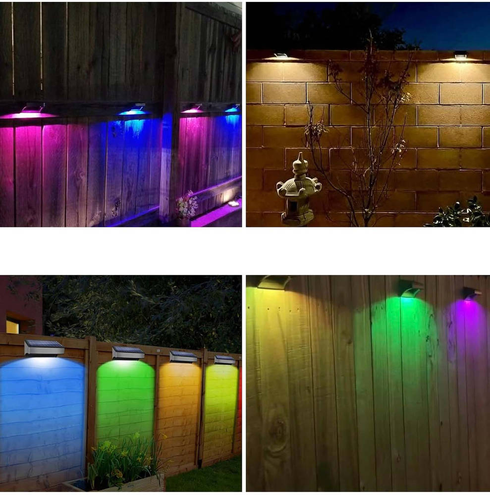 Садовий світильник на сонячній батареї різнокольоровий, 4 шт. в упаковці - мініатюра 5