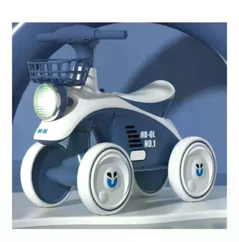 Дитячий 4-колісний біговел X-625 синій зі світлом і звуком - мініатюра 4
