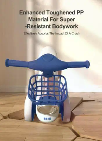 Дитячий 4-колісний біговел X-625 синій зі світлом і звуком - мініатюра 7