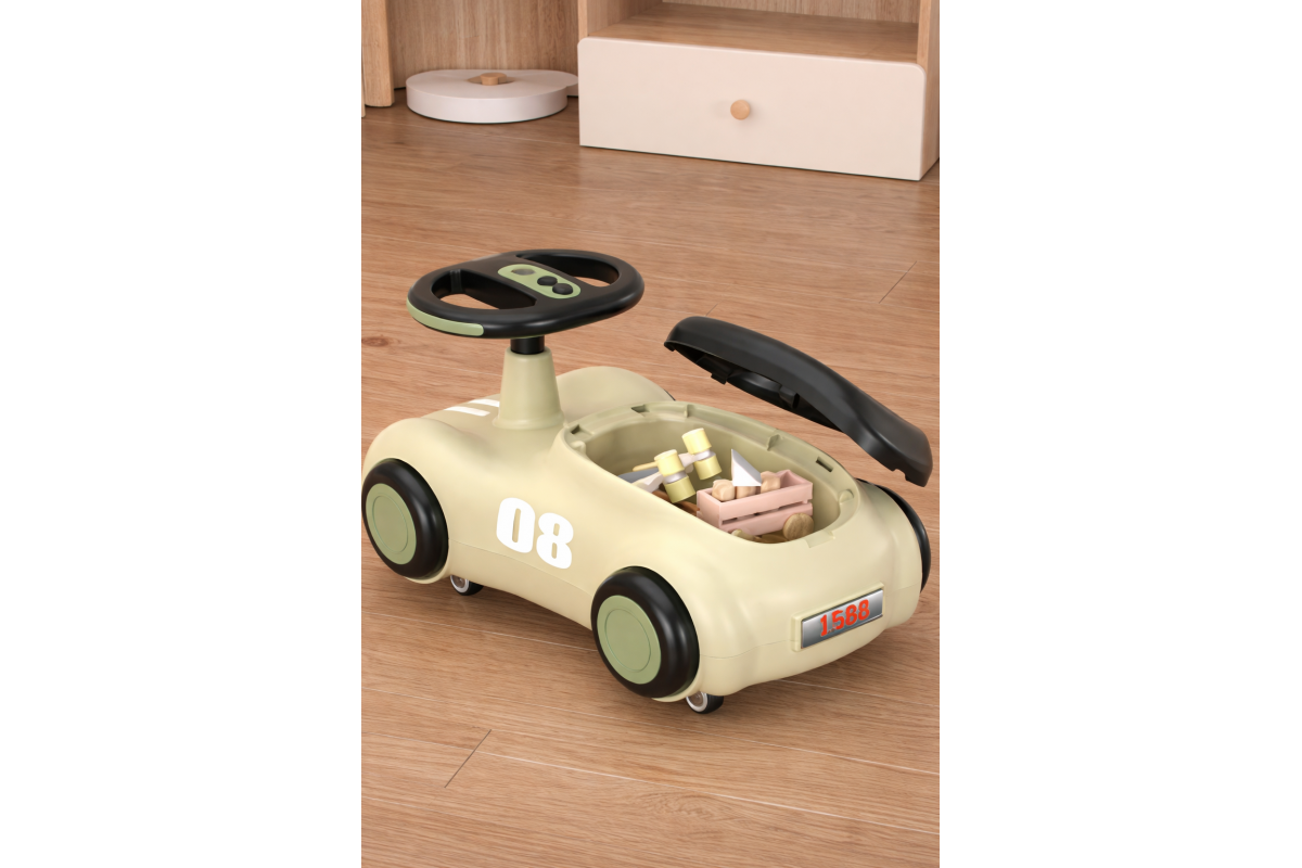 Машинка-каталка ретро зелена X-626 для малюків від 1 року - мініатюра 2