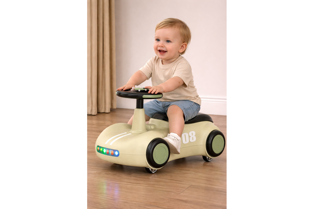Машинка-каталка ретро зелена X-626 для малюків від 1 року - мініатюра 8