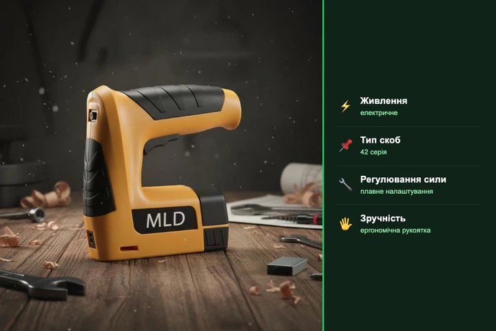 Електростеплер акумуляторний MLD AT-ST42 для скоб і цвяхів - мініатюра 3
