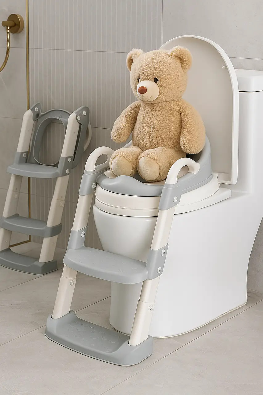 Дитяче сидіння на унітаз Babycare з драбинкою - мініатюра 5