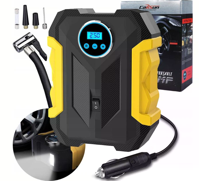 Акумуляторний повітряний компресор 12V Модель 3 з екраном - мініатюра 10