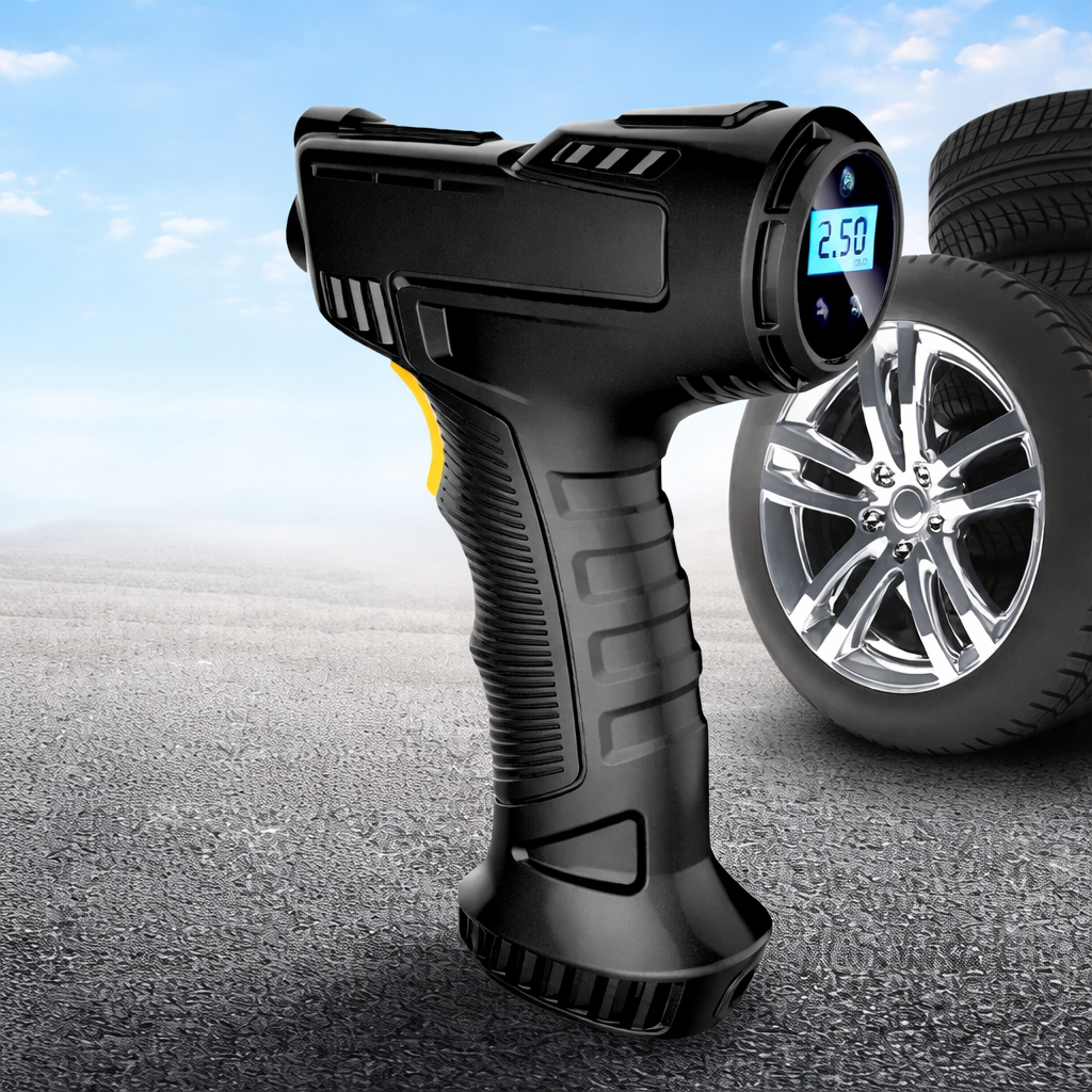 Акумуляторний повітряний компресор Модель 4 чорний з екраном - мініатюра 8