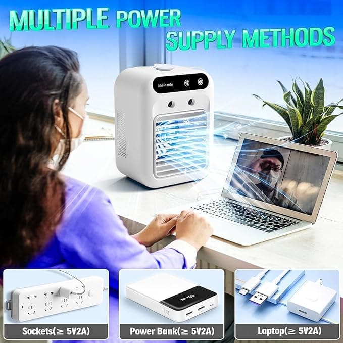 Міні кондиціонер-вентилятор із зволожувачем Модель 1 - мініатюра 2