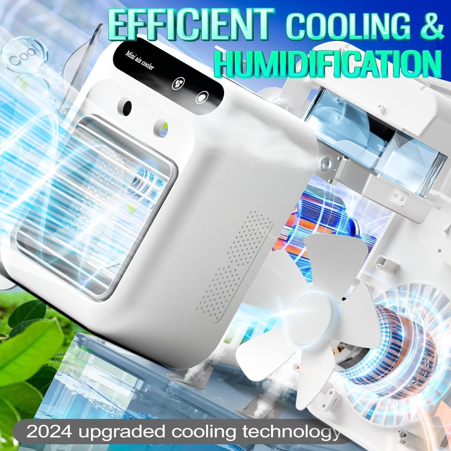 Міні кондиціонер-вентилятор із зволожувачем Модель 1 - мініатюра 3