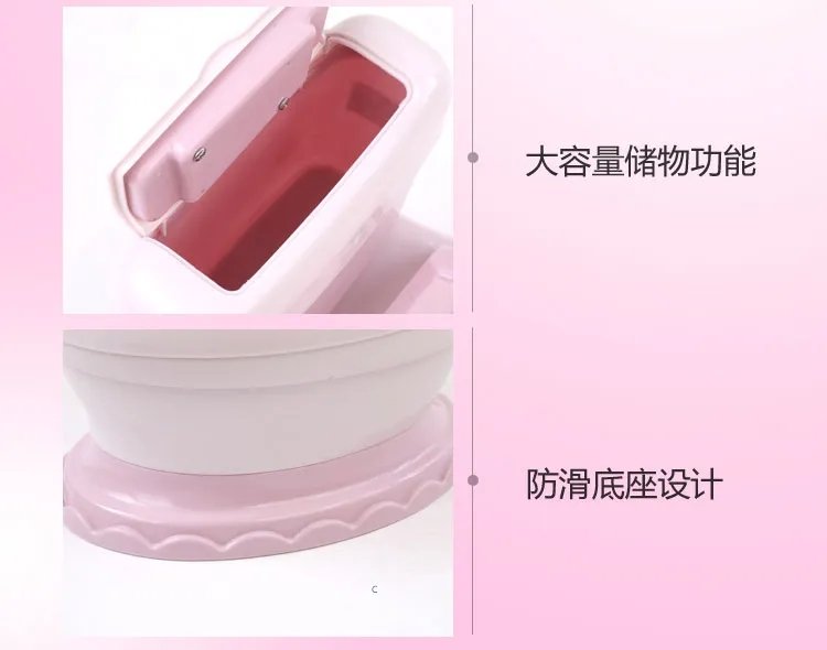Дитячий горщик-унітаз X-619 рожевий із кришкою - мініатюра 4