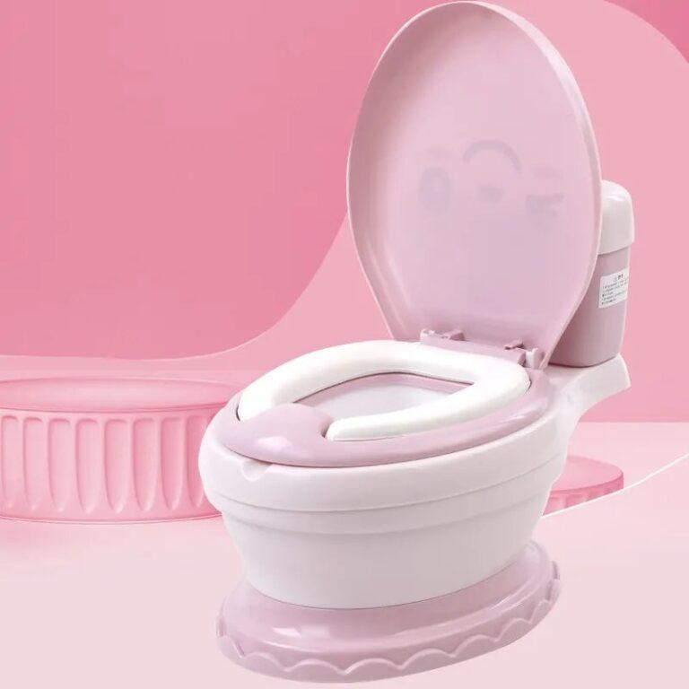 Дитячий горщик-унітаз X-619 рожевий із кришкою - мініатюра 7