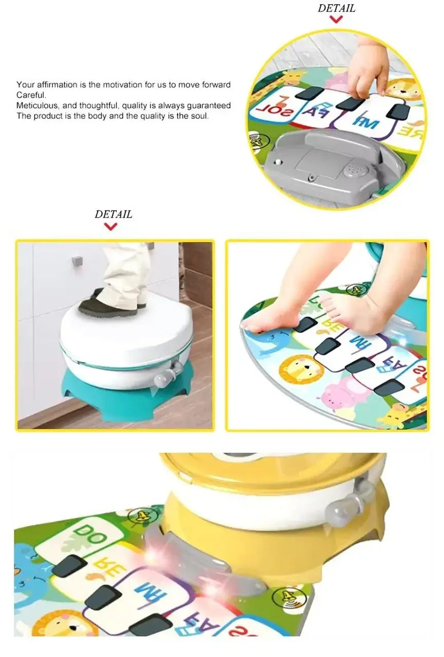 Складаний дитячий горщик-стілець X-648 з музикою - мініатюра 3