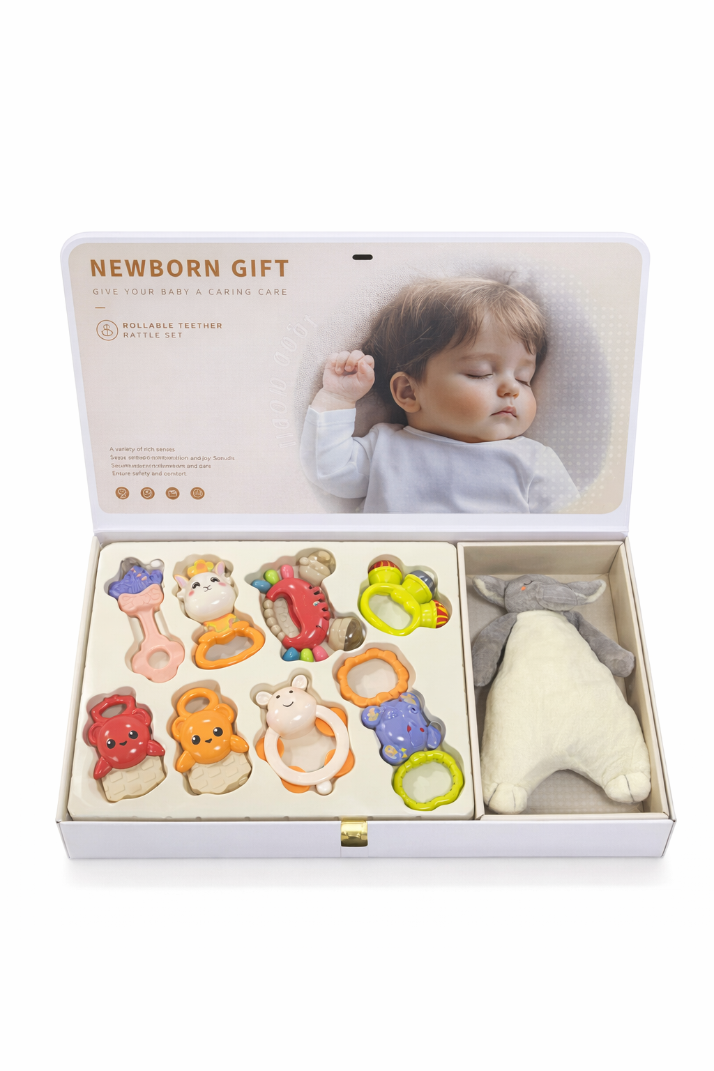 Набір брязкалець для новонароджених 9 в 1 X-653 - мініатюра 3