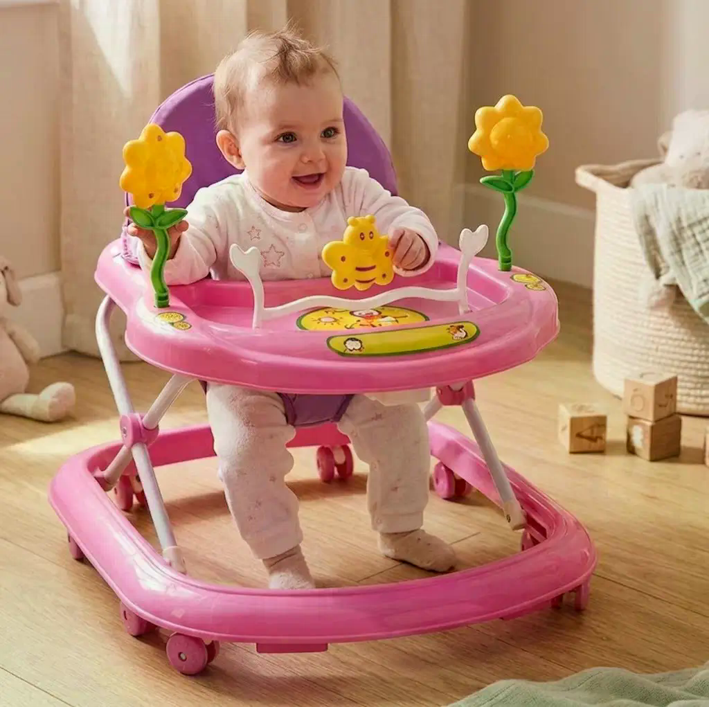 Дитячі ходунки X-621 рожеві з бджілкою - мініатюра 6