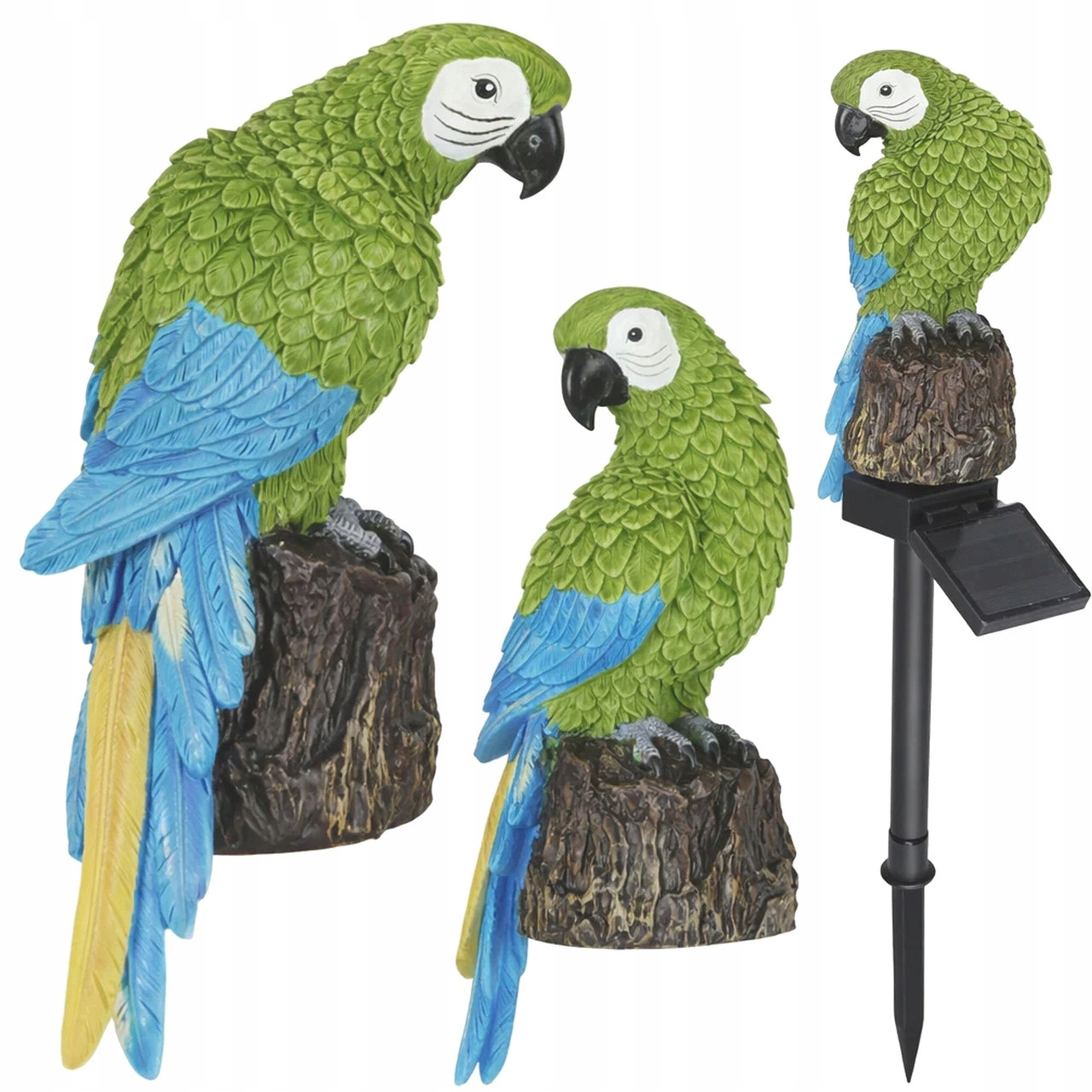 Садовий світильник папуга на сонячній батареї • Вуличний газонний LED-ліхтар для саду, клумби, доріжок, дачі та ландшафтного декору